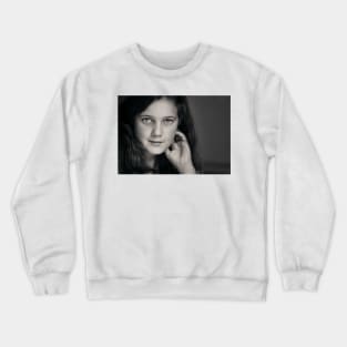 The poetry that fills her heart shows in her eyes. Crewneck Sweatshirt